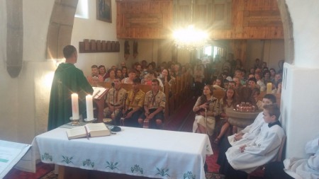 Skauti zo Žiliny na skautskom tábore v Bukovine, Prosiek, 10.7.2016.